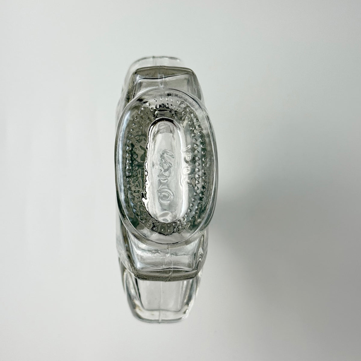 Vintage stjerne karaffel i klart glas med ansigt – 18 cm