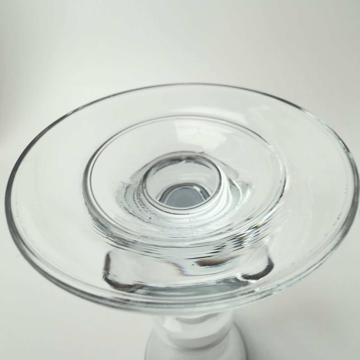 Mundblæste glas lysestager – vintage europæisk glas – sæt af 2 - Frøken Lilly