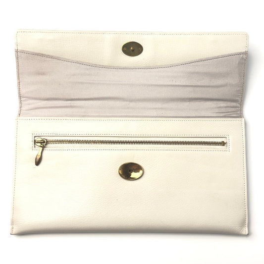 Vintage Comtesse clutch i hvidt læder - Frøken Lilly