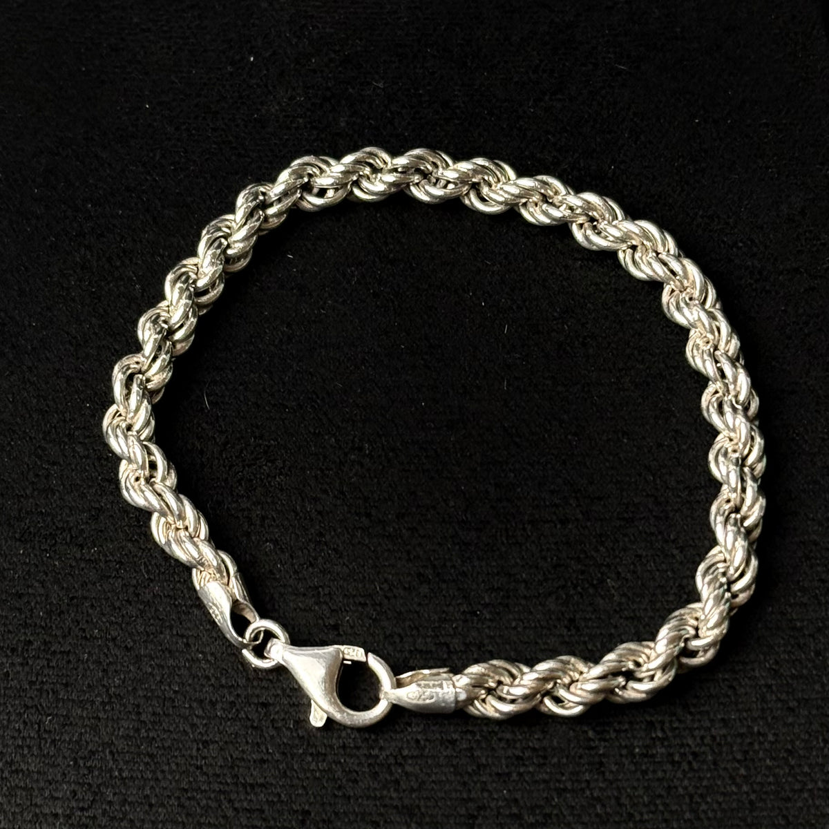 Massivt rebkæde armbånd i 925 sterlingsølv