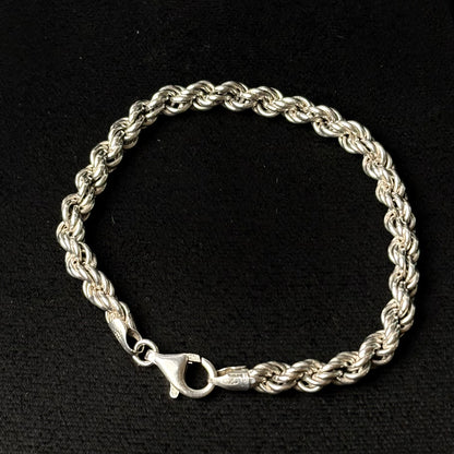 Massivt rebkæde armbånd i 925 sterlingsølv