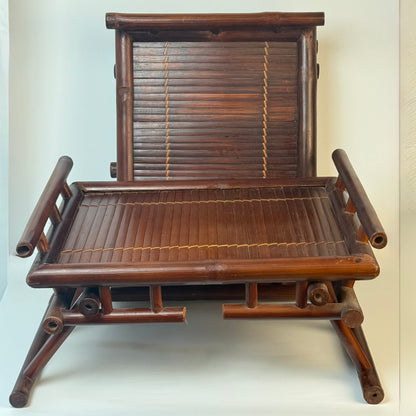 Sæt vintage vietnamesiske bambus morgenmadsbakker
