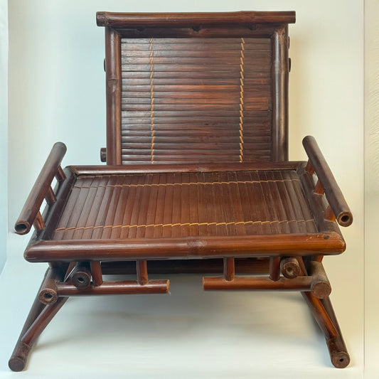 Sæt vintage vietnamesiske bambus morgenmadsbakker