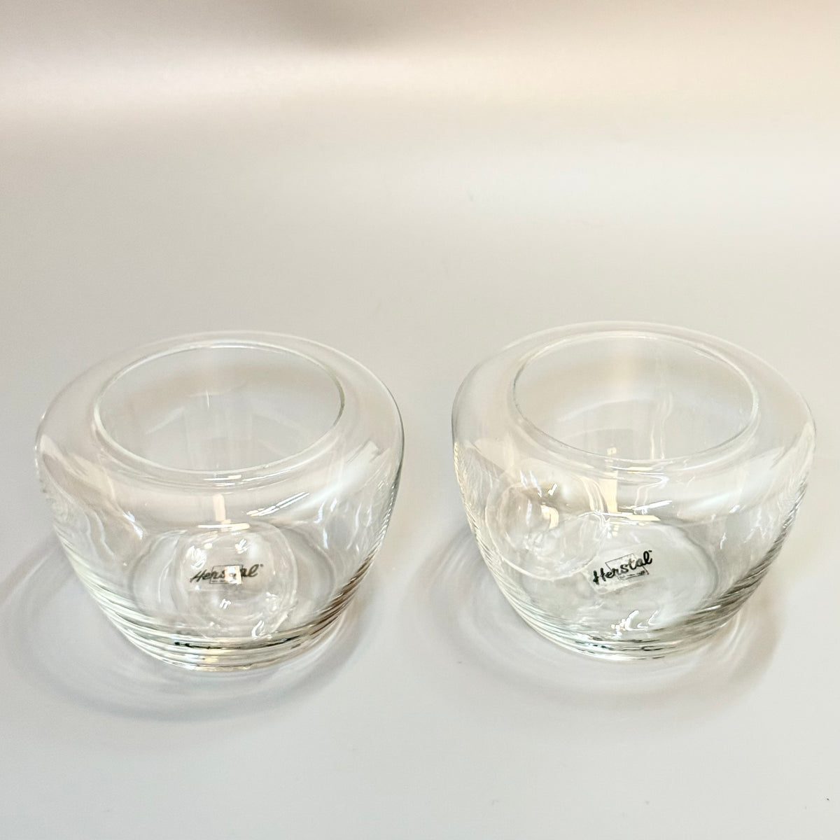 Herstal design glas med glaskugle – sæt med 2 stk dekorationsglas