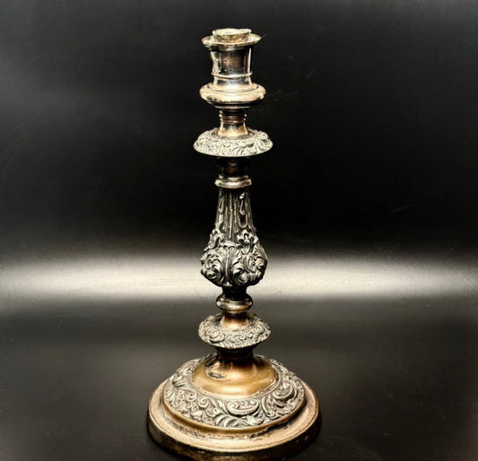 Antik sølvplet lysestage i victoriansk stil – ca. 1850-1900 – 31,5 cm