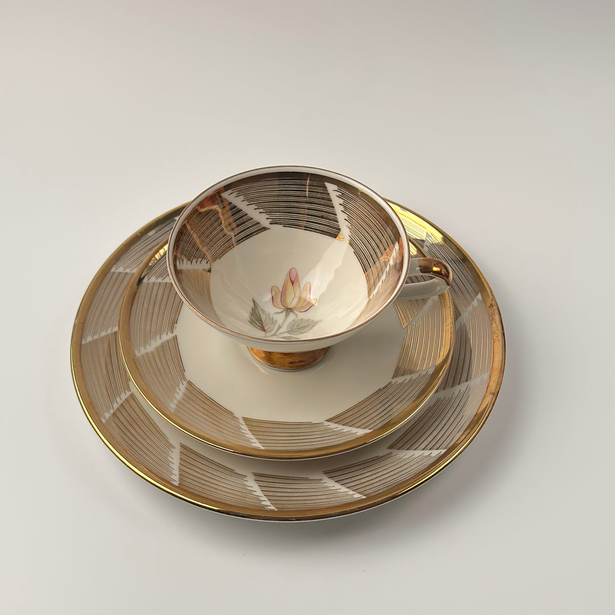 Triosæt fra Wintherling Bavaria - kaffekop med underkop og kagetallerken  - variant 6