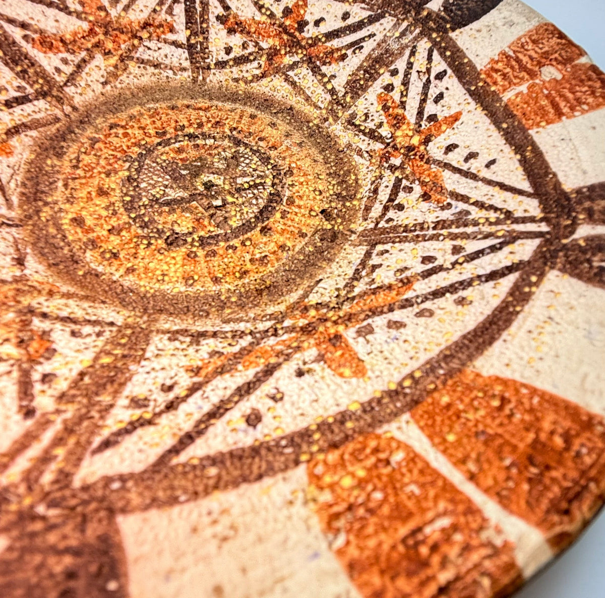 Michael Andersen & Søn stoneware dish Ø 22.5 cm Bornholm rustic vintage 1960-70s