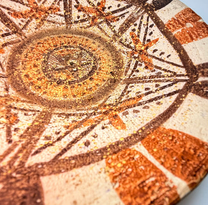 Michael Andersen & Søn stoneware dish Ø 22.5 cm Bornholm rustic vintage 1960-70s