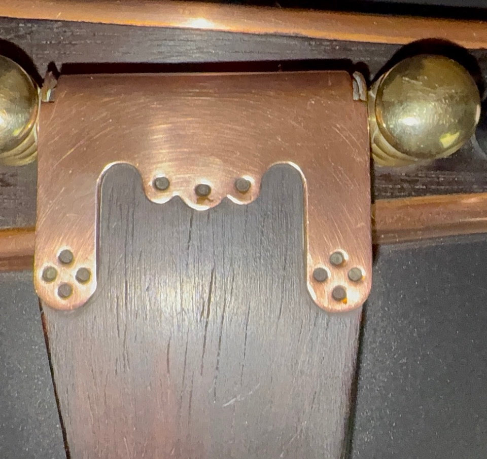 Dansk vintage væglampe i rosentræ og kobber – justerbar arm – 1960'erne