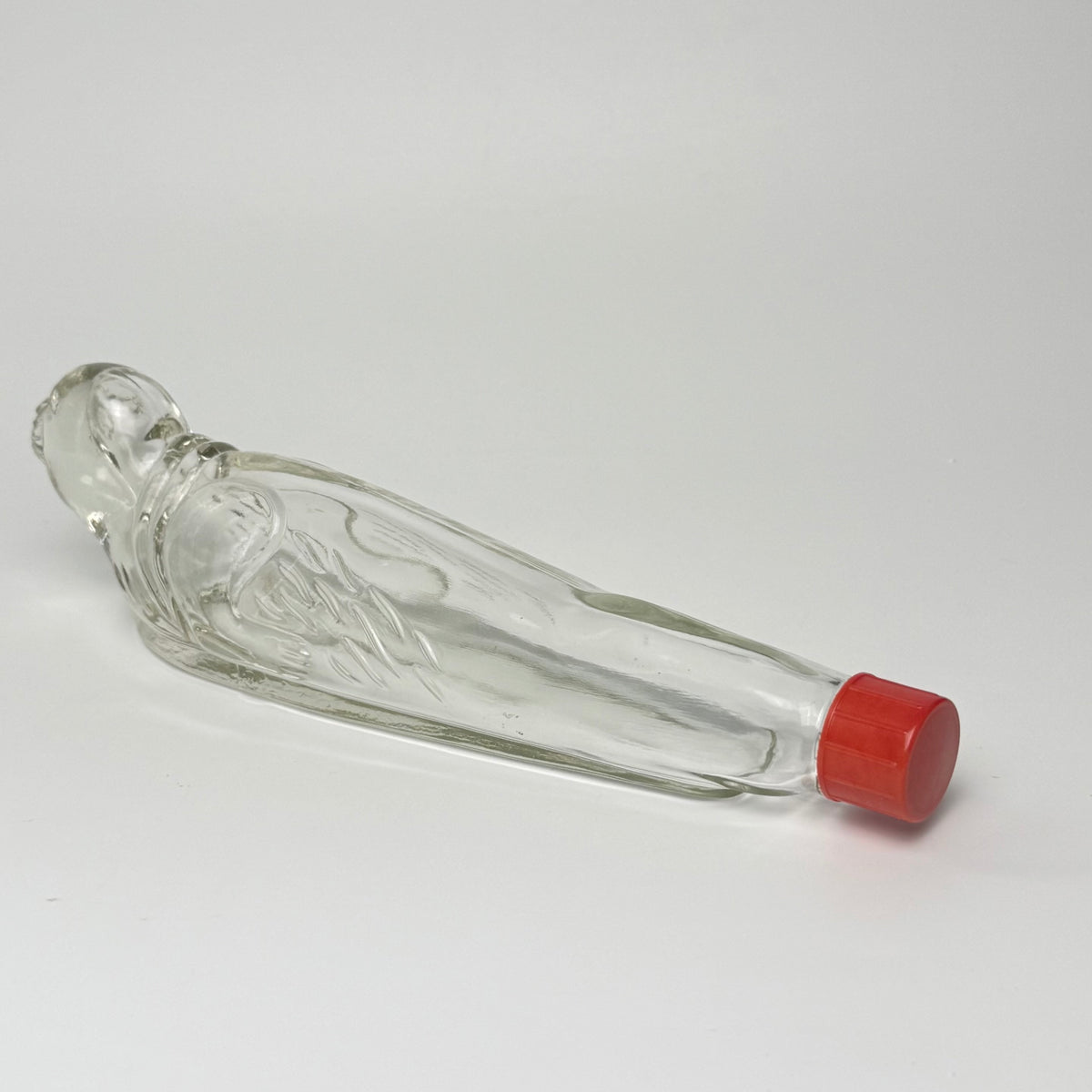 Vintage tysk Seehund figurflaske i glas med prop