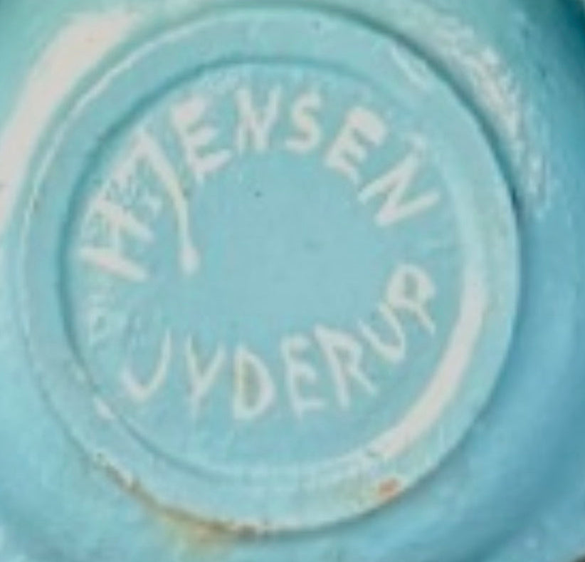Håndmalet æbleskivepande i støbejern fra H. Jensen Jyderup 1979
