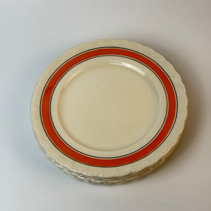 Grindley Cream Petal Dessertteller aus Steingut