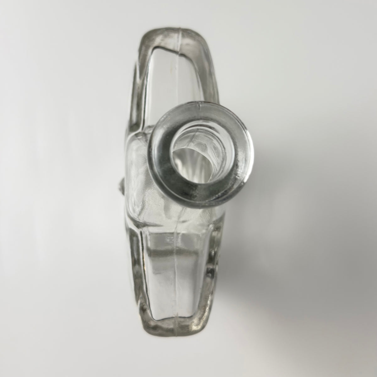 Vintage stjerne karaffel i klart glas med ansigt – 18 cm