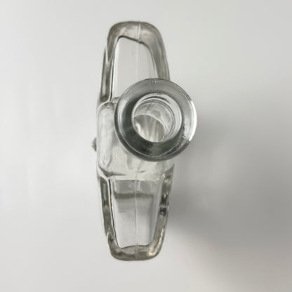 Vintage stjerne karaffel i klart glas med ansigt – 18 cm