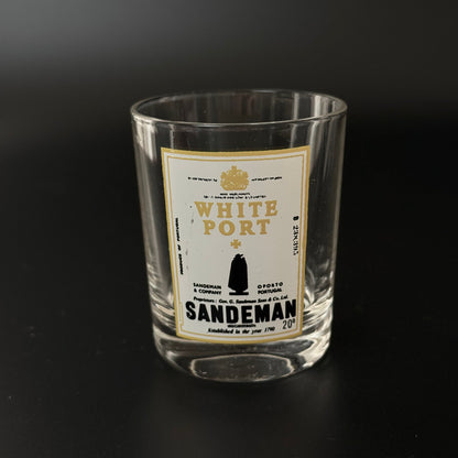 Vintage portvinsglas med tryk 