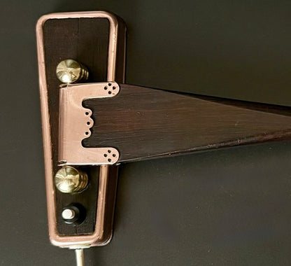 Dansk vintage væglampe i rosentræ og kobber – justerbar arm – 1960'erne