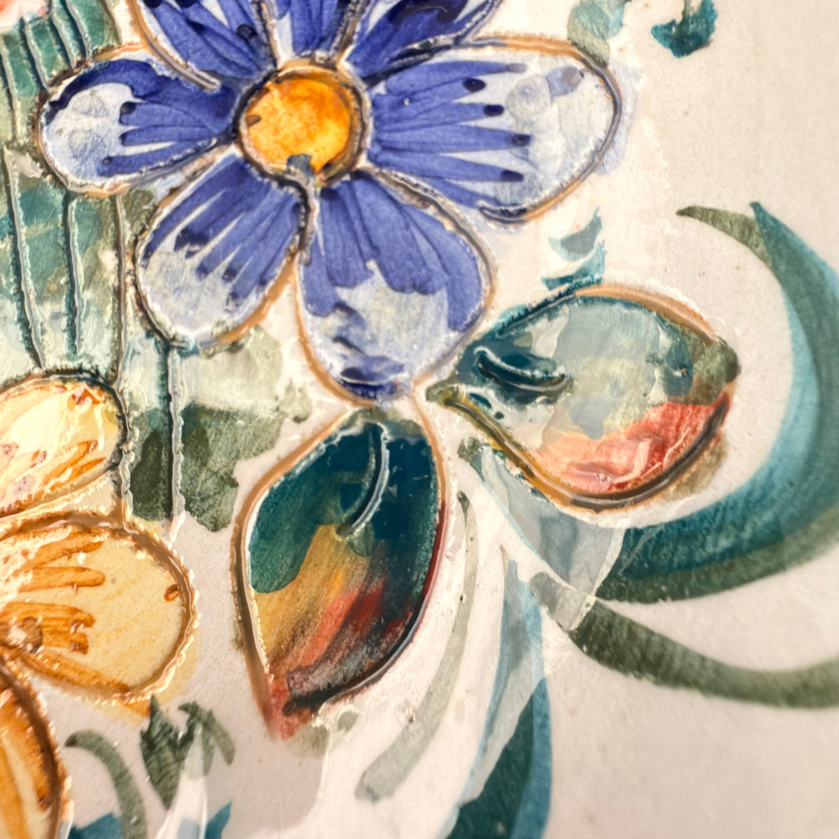 Sberna Deruta majolica fad 15,5 cm håndmalet italiensk keramik