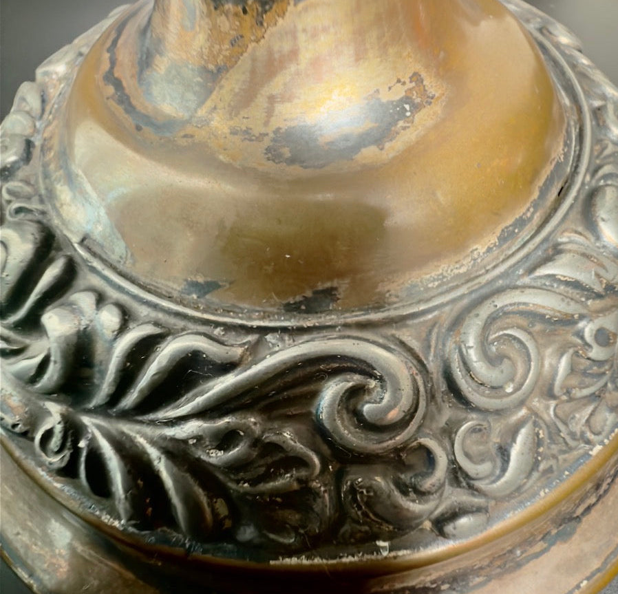 Antik sølvplet lysestage i victoriansk stil – ca. 1850-1900 – 31,5 cm