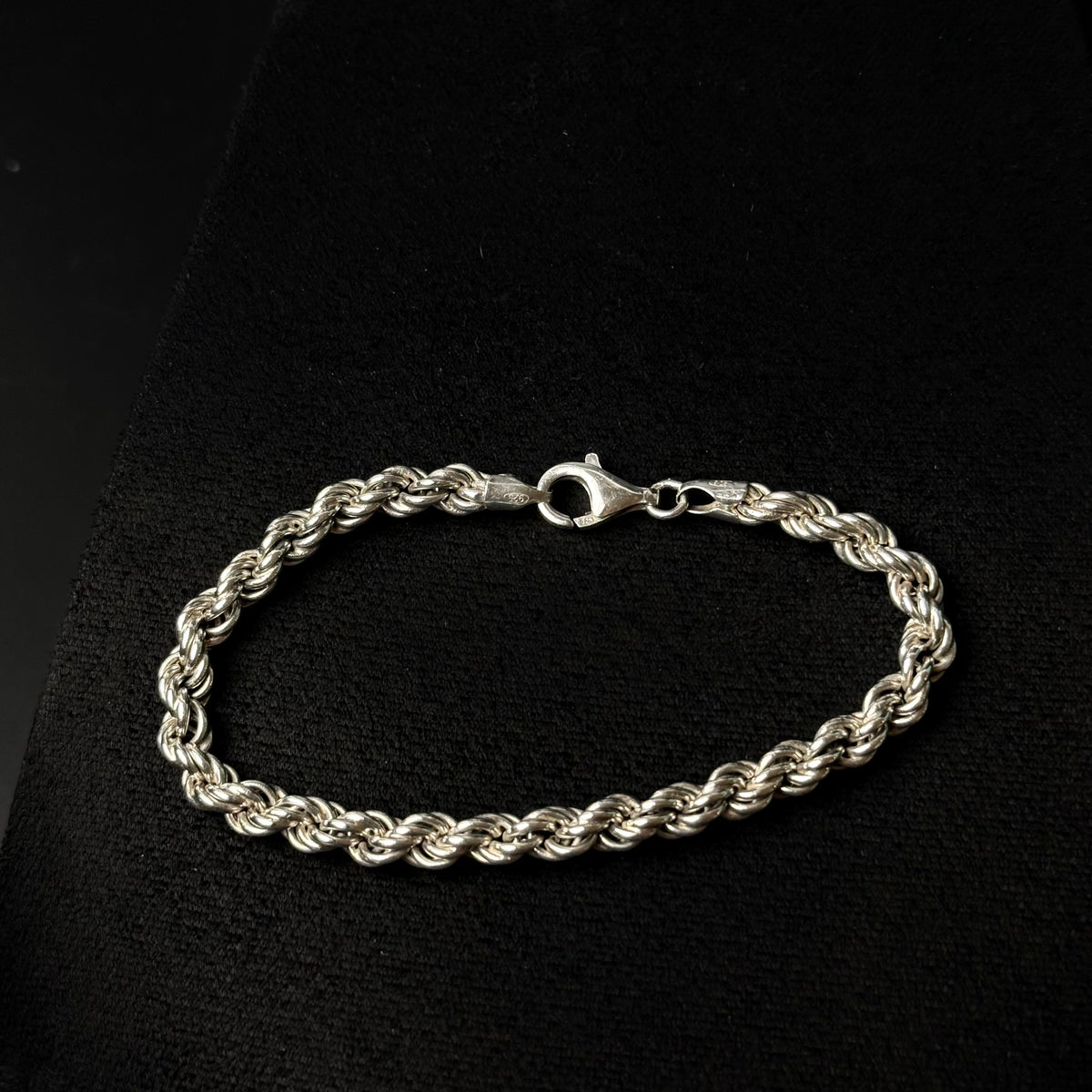 Massivt rebkæde armbånd i 925 sterlingsølv
