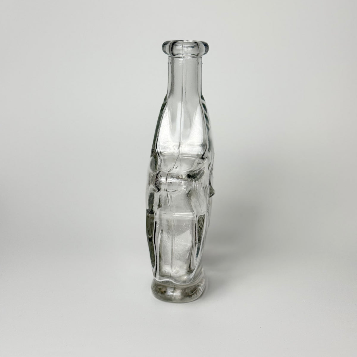 Vintage stjerne karaffel i klart glas med ansigt – 18 cm
