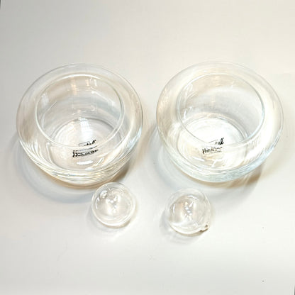 Herstal design glas med glaskugle – sæt med 2 stk dekorationsglas