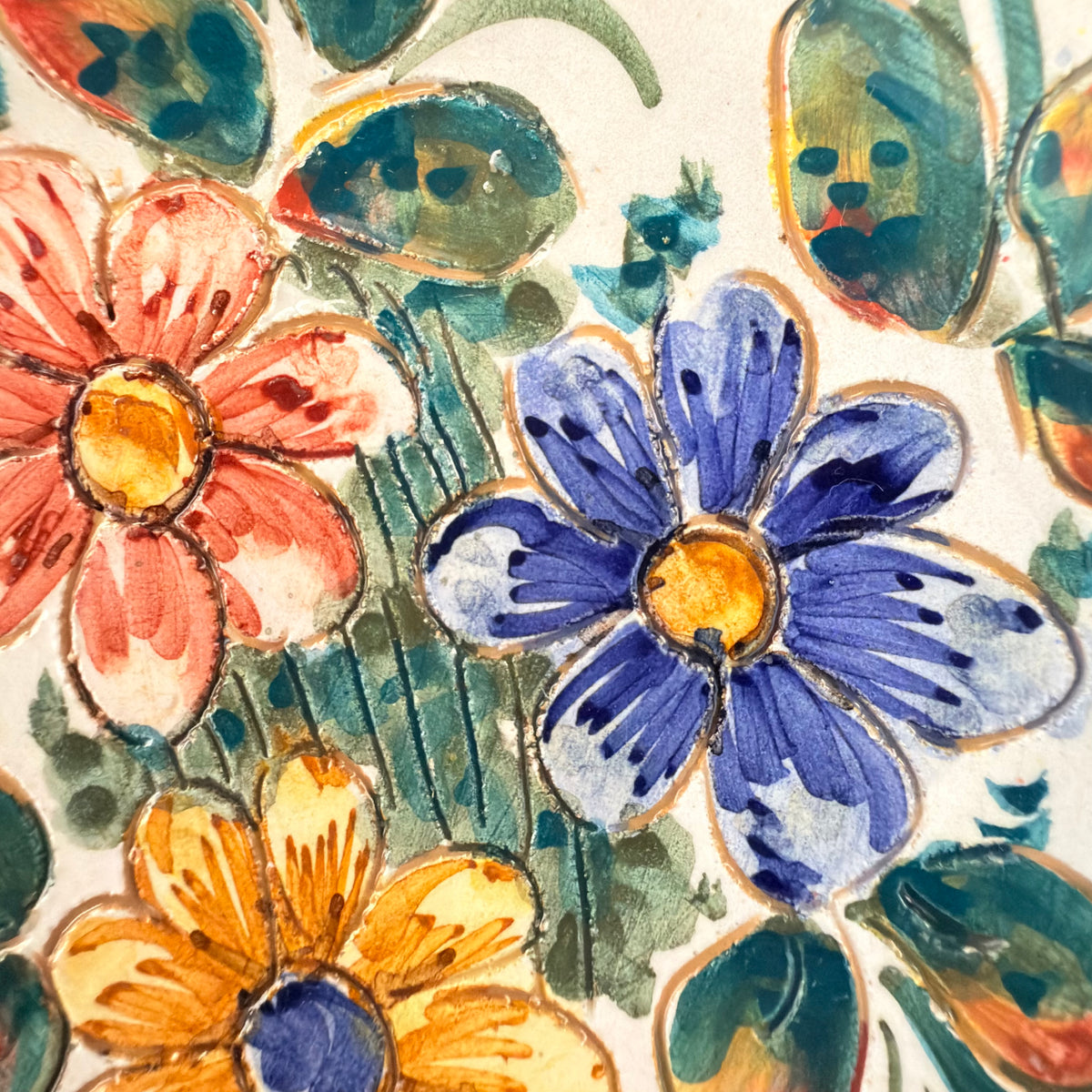 Sberna Deruta Majolika-Schale, handbemalte italienische Keramik 15,5 cm