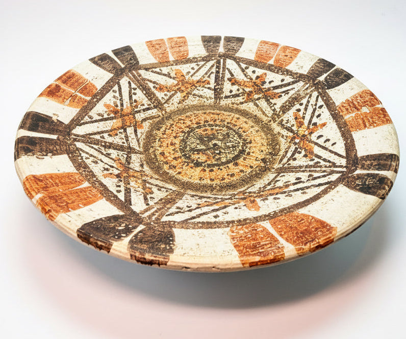 Michael Andersen & Søn stentøjsfad Ø 22,5 cm Bornholm rustik vintage 1960-70’er