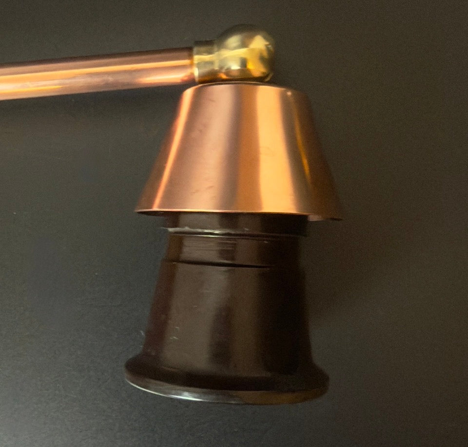 Dansk vintage væglampe i rosentræ og kobber – justerbar arm – 1960'erne