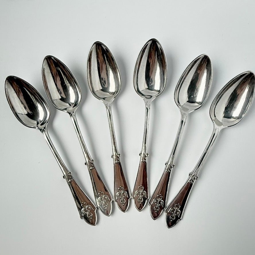 6 Art Nouveau antikke M&TB teskeer - Frøken Lilly