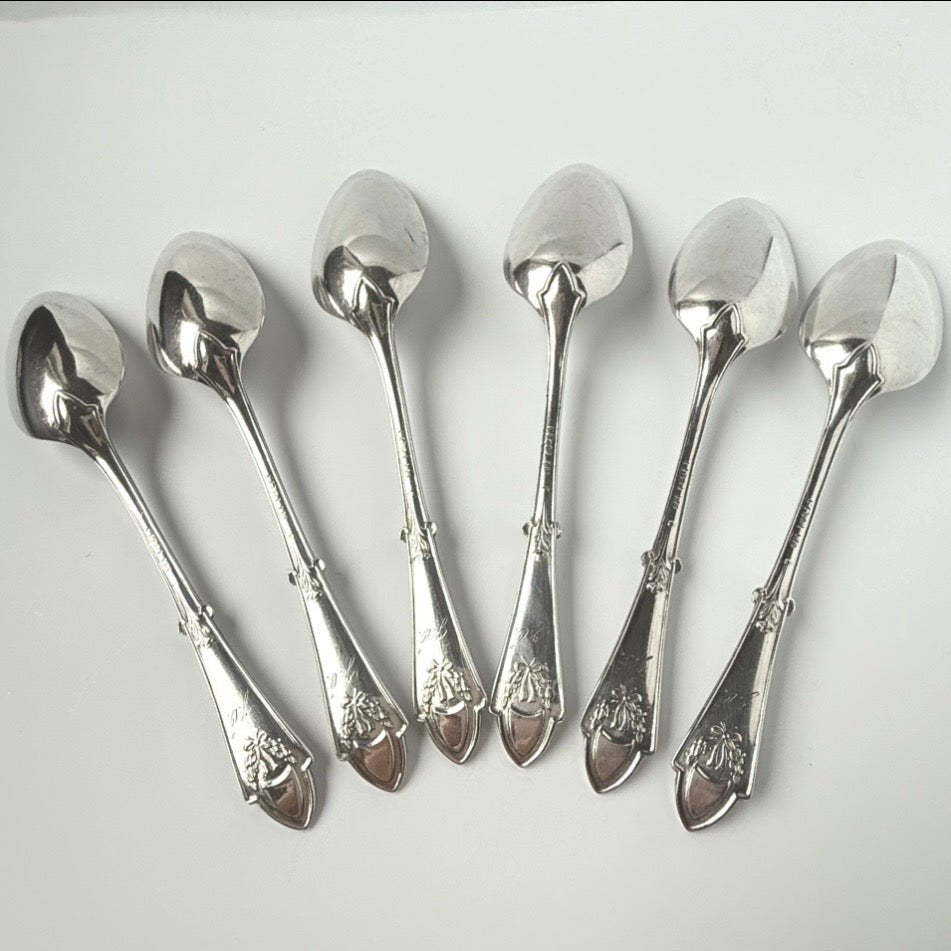 6 Art Nouveau antikke M&TB teskeer - Frøken Lilly
