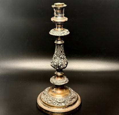 Antik sølvplet lysestage i victoriansk stil – ca. 1850-1900 – 31,5 cm