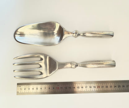 Vintage serveringssæt i støbt aluminiumslegering – mid-century stil