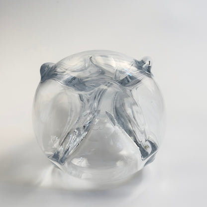 Holmegaard karaffel med låg 24 cm – klar glas – vintage dansk design