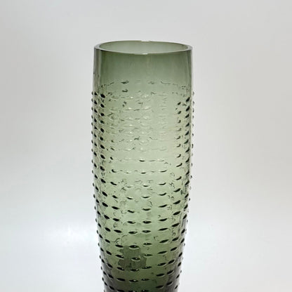 Reijmyre, Hertig Carl, beer glass, Swedish glass, vintage glass, mid century, Scandinavian design, hand blown glass, textured glass, green glass