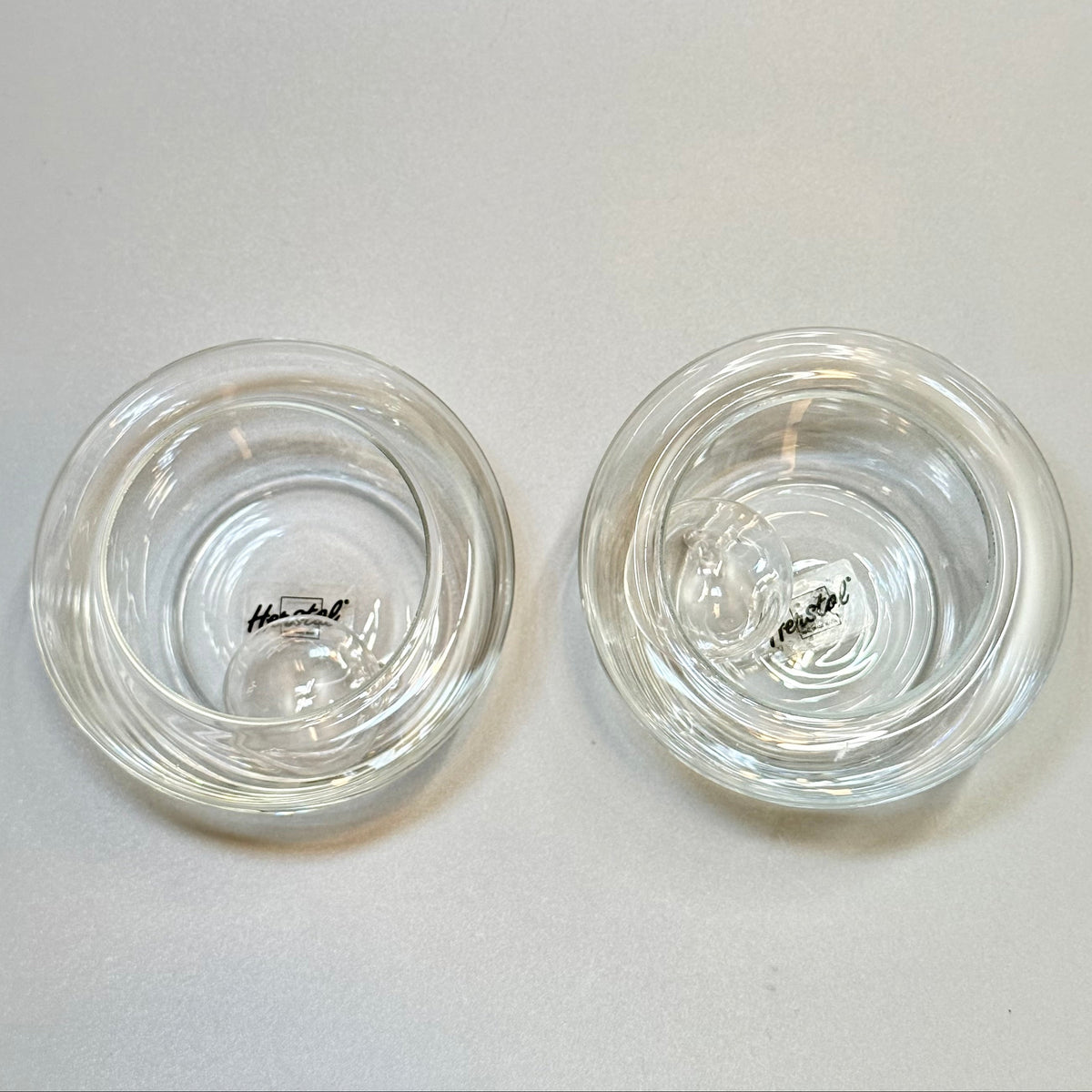 Herstal design glas med glaskugle – sæt med 2 stk dekorationsglas