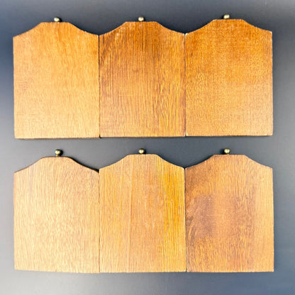 Vintage bordskåner sæt i træ – kaminur design med kork underlag, 1960-1970'erne