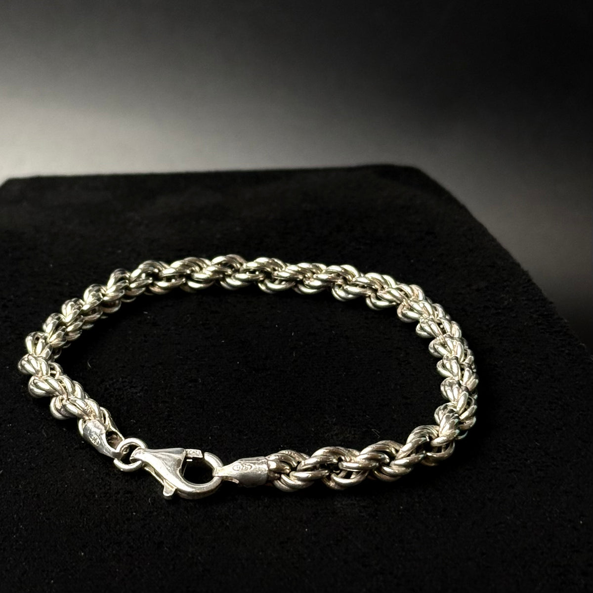 Massivt rebkæde armbånd i 925 sterlingsølv