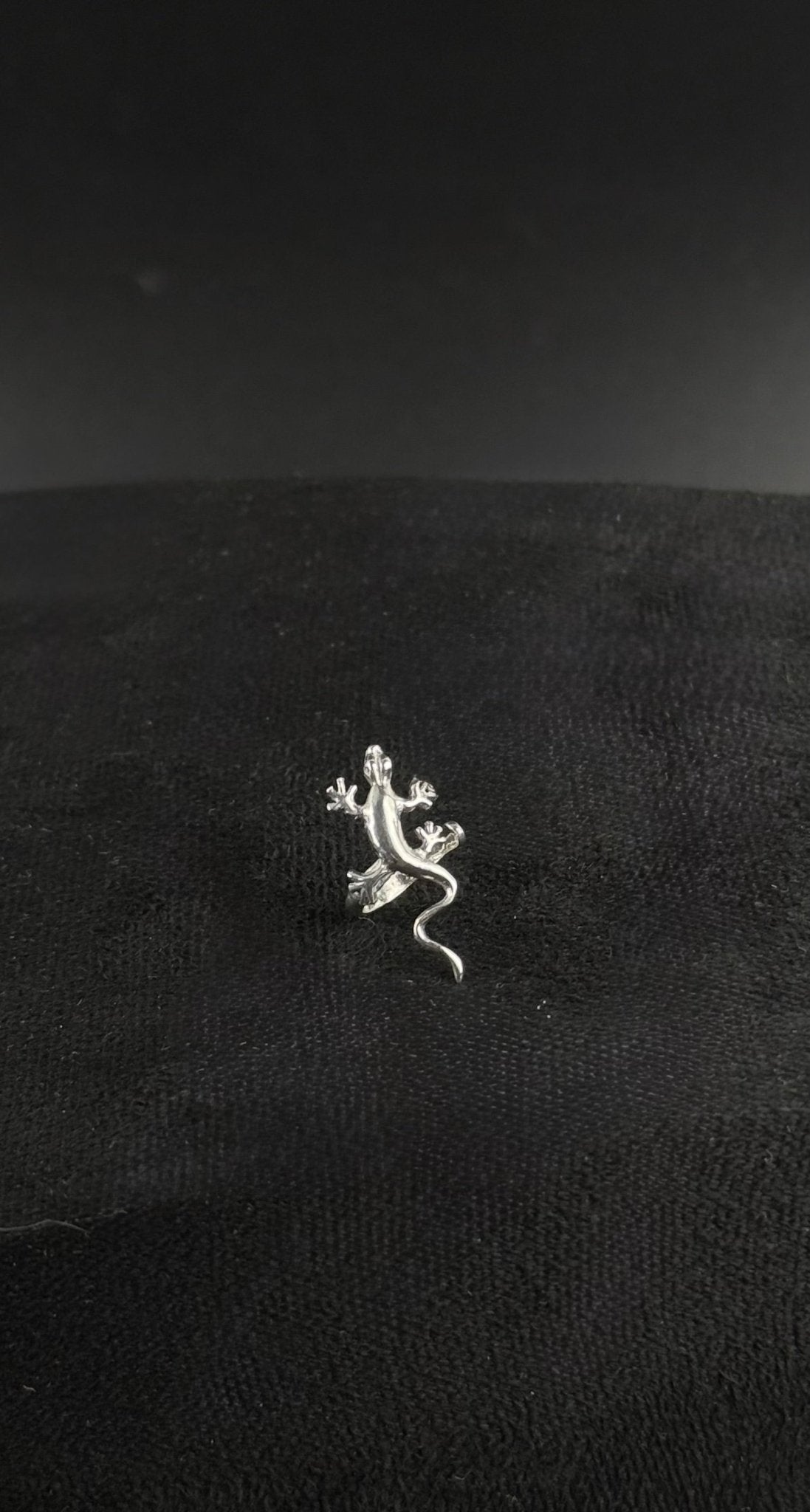 925 sølv ear cuff med gekko firben – vintage - Frøken Lilly