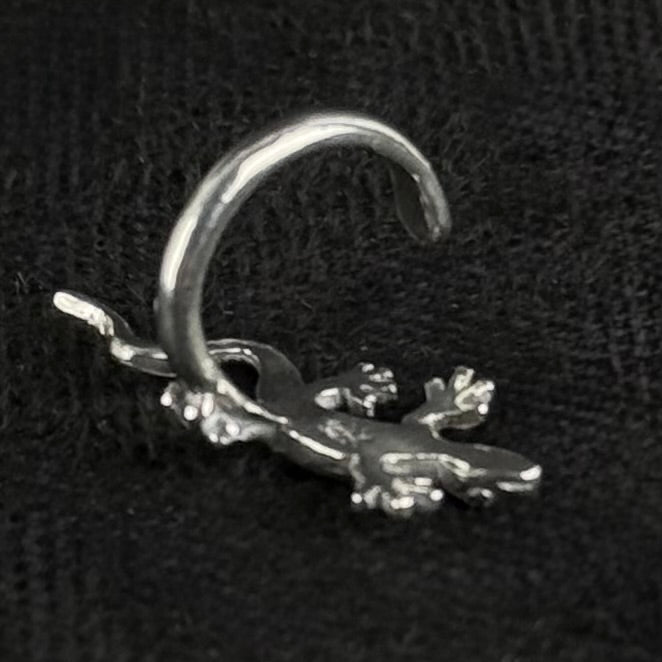 925 sølv ear cuff med gekko firben – vintage - Frøken Lilly