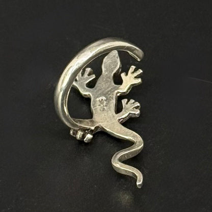 925 sølv ear cuff med gekko – vintage øresmykke - Frøken Lilly