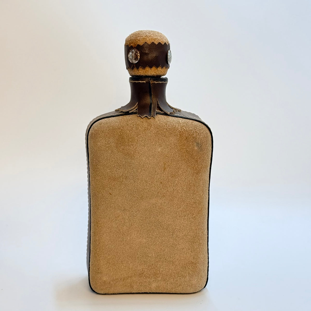 Mexicansk whiskyflaske i læder – vintage barware -1970/1980’erne