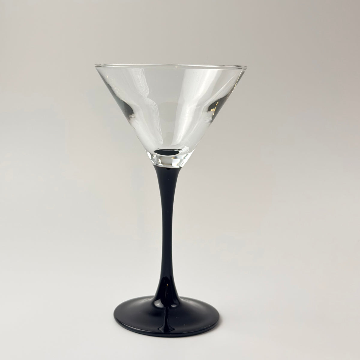 Luminarc France cocktailglas 16,5 cm – sort stilk – vintage martiniglas