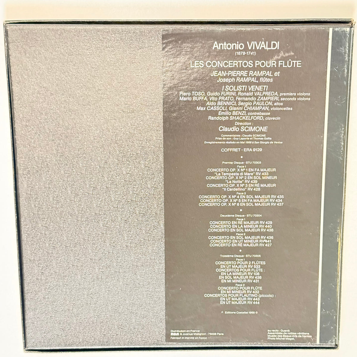 Antonio Vivaldi – Les Concertos Pour Flûte | Jean-Pierre Rampal | 3 LP Box Set | Erato 1978
