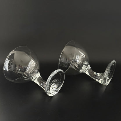 Italienske designglas med snoet stilk – sæt med 2