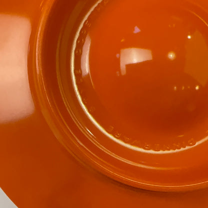 Rosti Mepal æggebægre, style Copenhagen, retroorange U115, 1960'erne – sæt af 2 plus 1