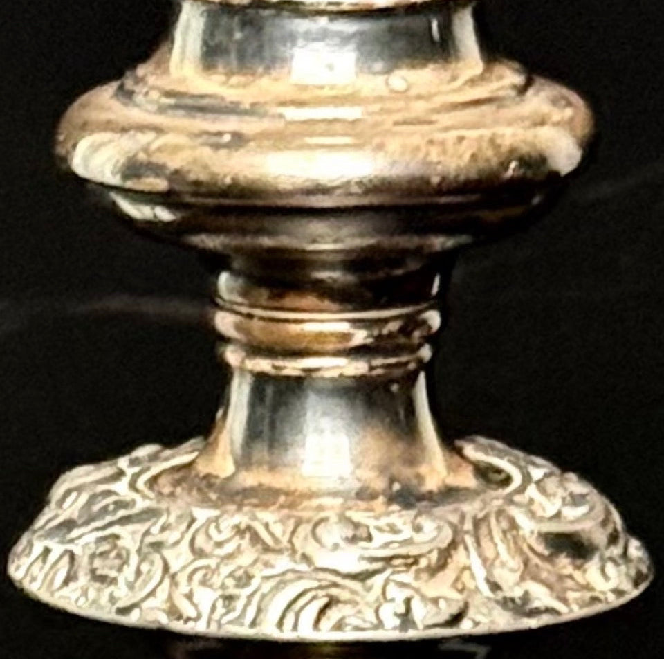 Antik sølvplet lysestage i victoriansk stil – ca. 1850-1900 – 31,5 cm