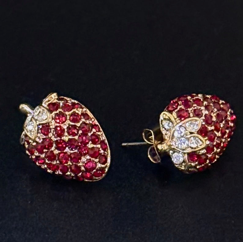 Vintage strawberry øreringe
