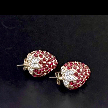 Vintage strawberry øreringe