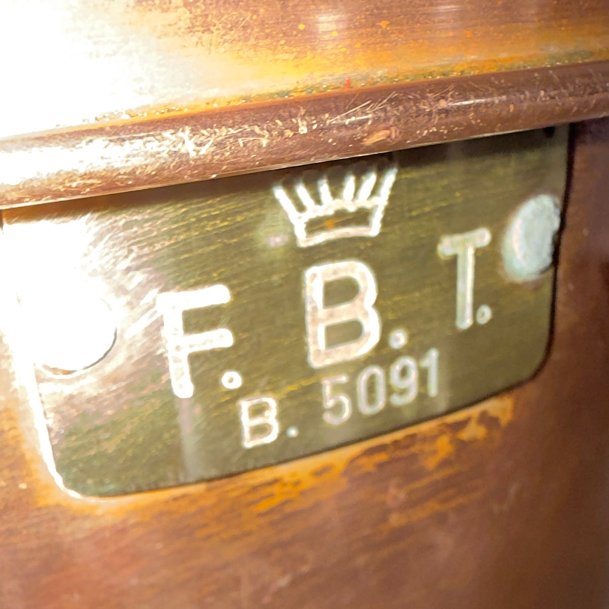 Original kobber militær brandspand – Kaj - Dansk militær - F.B.T. Forsvarets Bygningstjeneste
