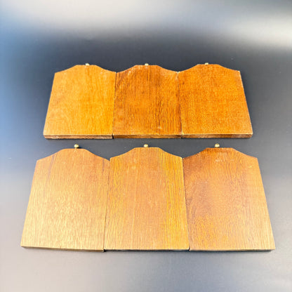 Vintage bordskåner sæt i træ – kaminur design med kork underlag, 1960-1970'erne
